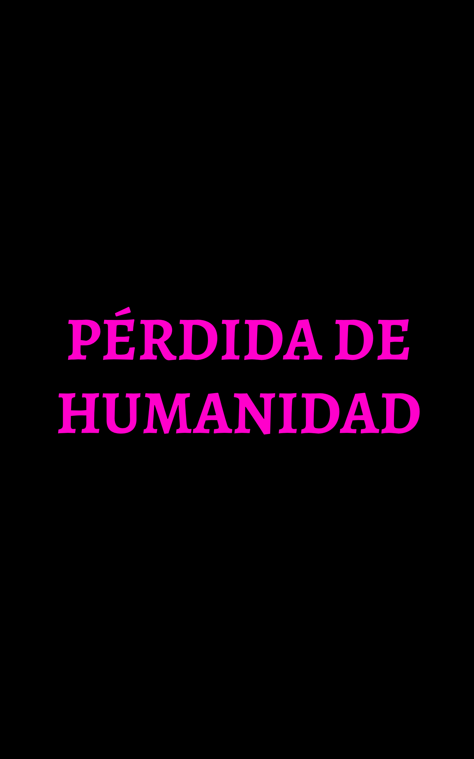 Portada de Perdida de humanidad